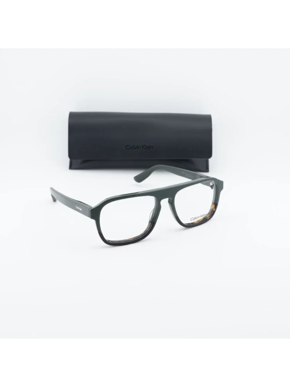 Calvin Klein CK25515 303 Square Eyeglasses 58mm - Green / Havana